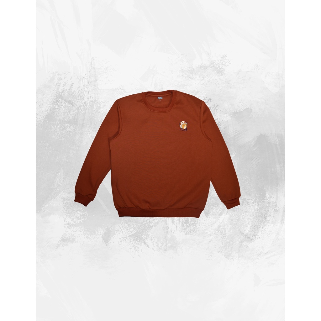 LYKE HAUS CAT HELMET Sweater Crewneck PRIA CrewNeck Wanita Crewneck Sweatshirt Longsleeve  Switer Le