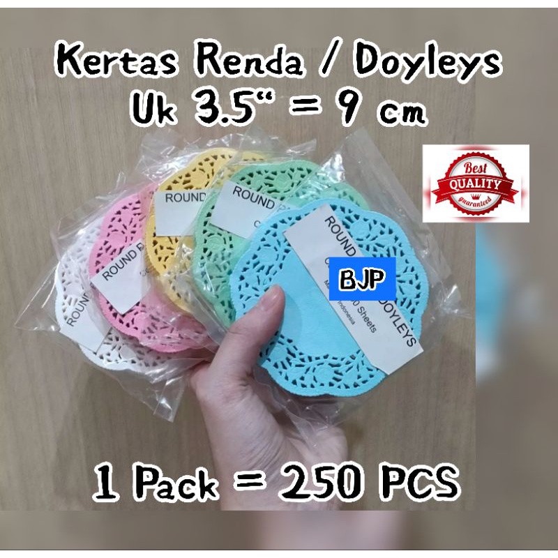 

[ 250 pcs ] Kertas Renda/Doyleys Paper uk 3.5" = 9 cm.