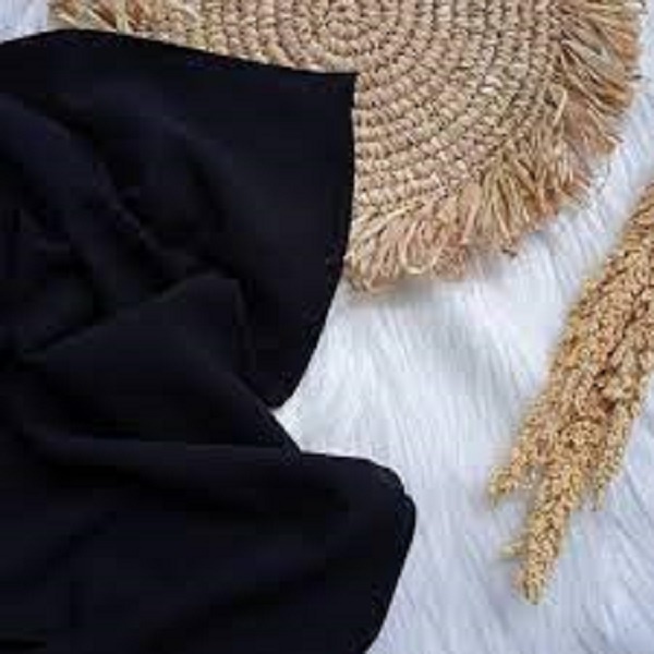 Pashmina CERUTY BABYDOLL Hitam 170X75cm Kain jatuh lembut jahit rapi soft color