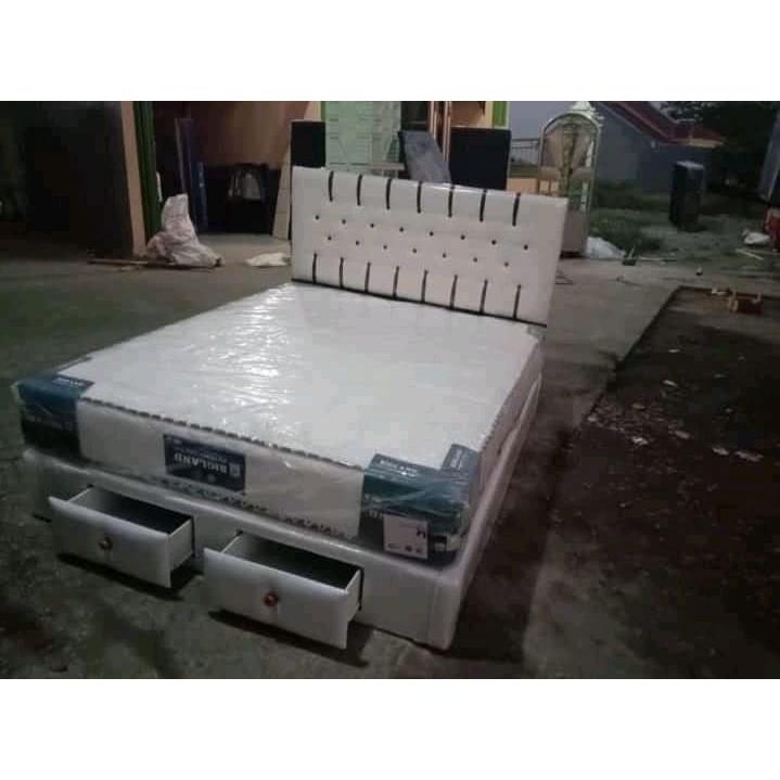 SPRINGBED FULL SET BIGLAND SANDARAN SOFA KOMBINASI LACI 2