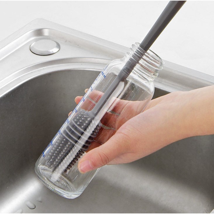 PROMO VIBOX Sikat Botol Silikon / Sikat Botol Minum / Pembersih Botol Minum Silikon