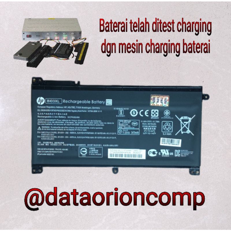 Baterai Battery Hp BI03XL Pavilion X360  13-U Stream 14 14AX