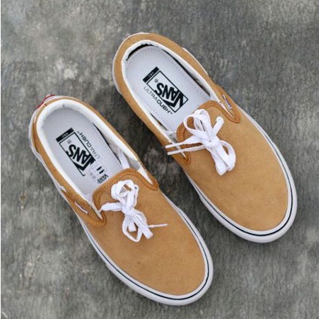 BEST SELLER SLIP ON LACEY TAN FULL ASLI SUEDE