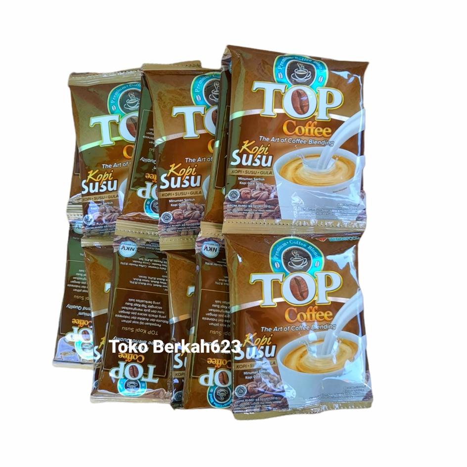 

Makin laris--TOP COFFEE Kopi Susu 1 Renceng Isi 12 Sachet