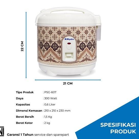 Jual Miyako Mini Rice Cooker PSG607 Batik Design K7M QF Bestseller