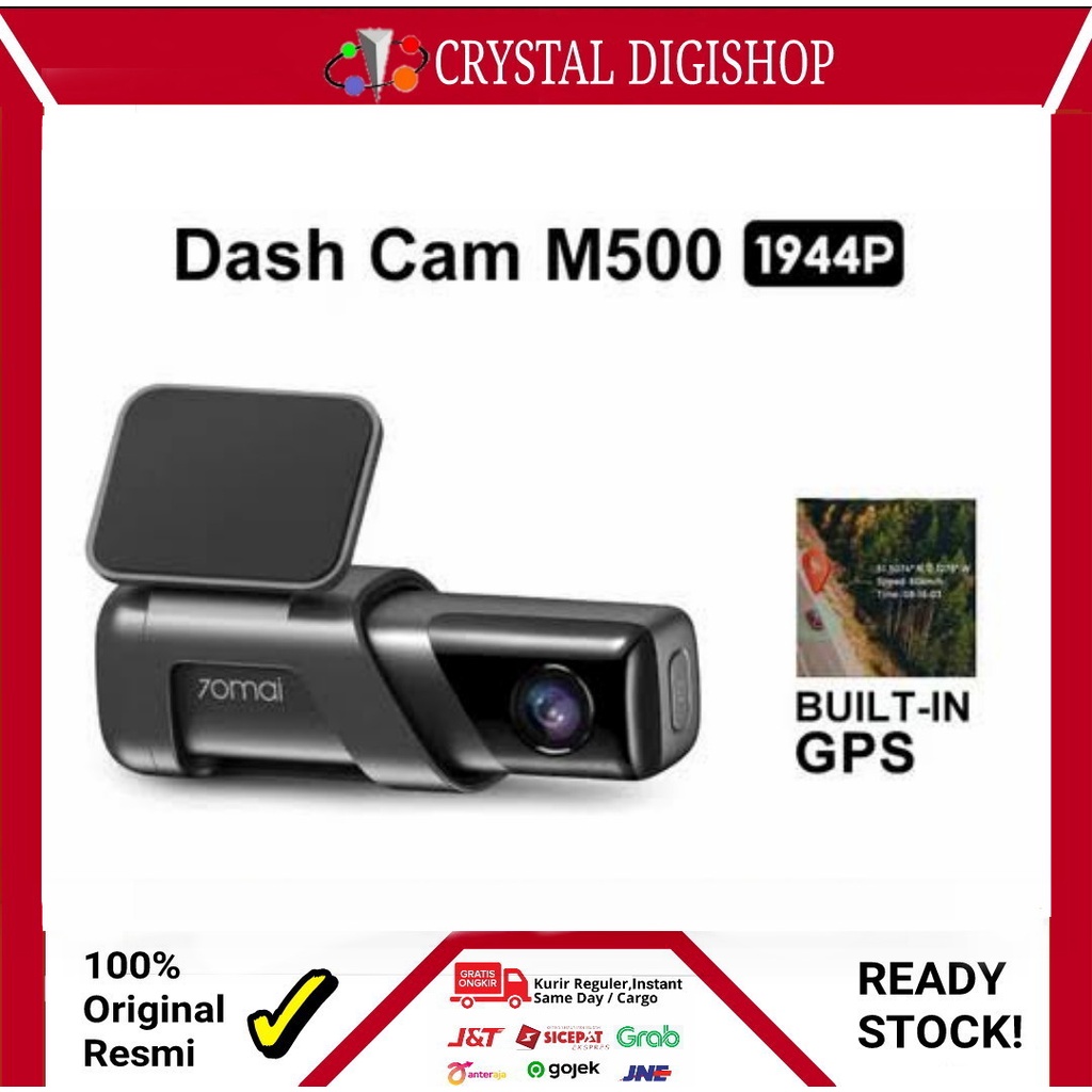 70mai Dash Cam M500 Kamera Mobil 1944P 64GB GPS ADAS