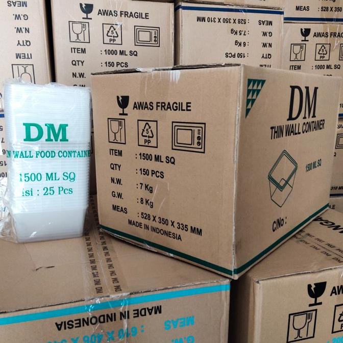 THINWALL DM SQUARE 1500 ML SQ - 1500ML SQ PERSEGI - 150 SET