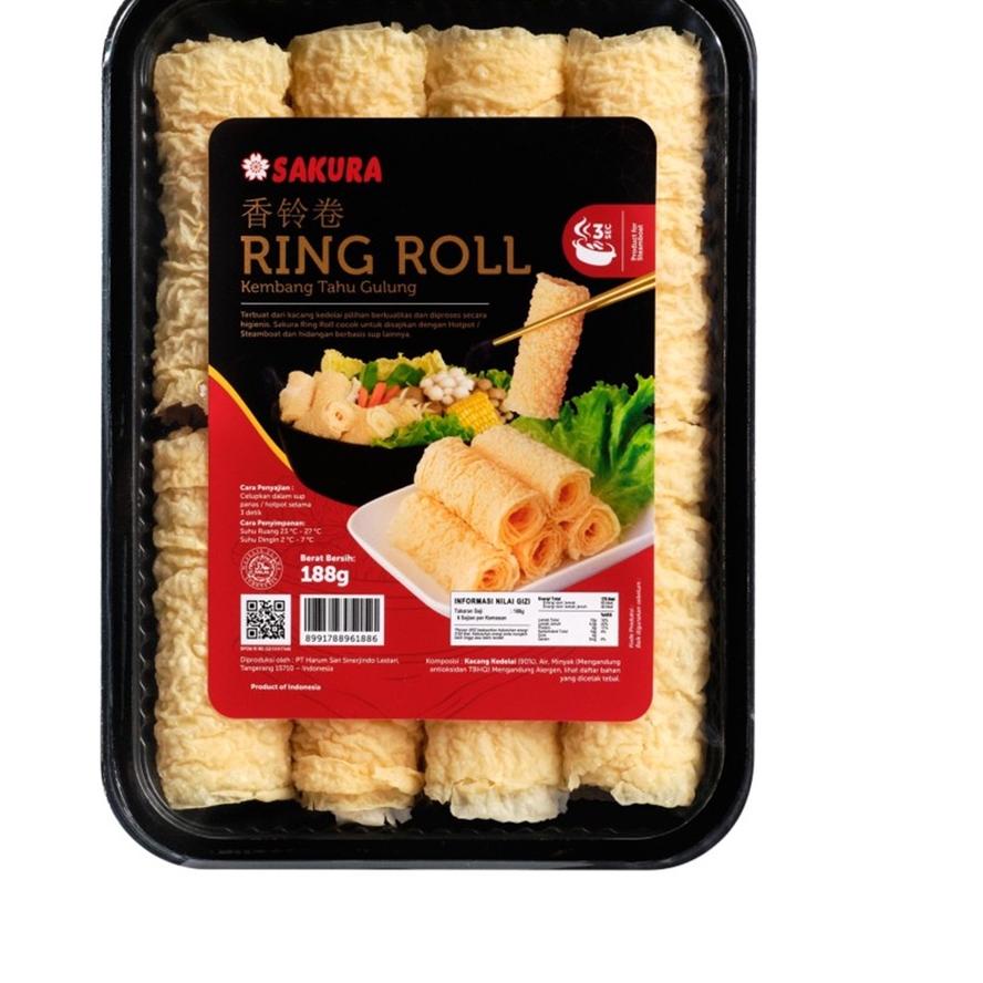 

HOT Product KEMBANG TAHU GULUNG RING ROLL SAKURA STEAMBOAT ISI 14 / 188 GR / BEANCURD RING ROLL (8991788961886) buruan