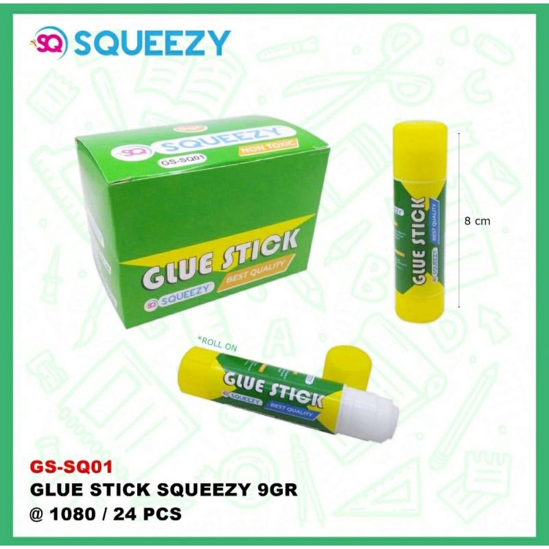 

lem kertas glue stick non toxic / tidak beracun 9gr squeezy