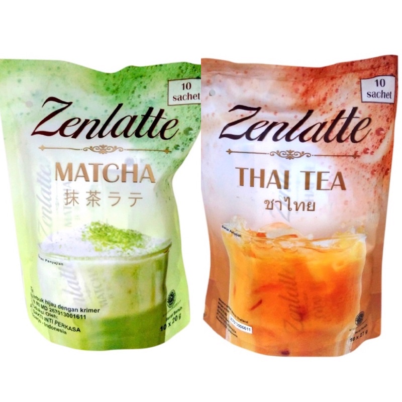 

Zenlatte Thai Tea Pouch 10X27gr/Zenlatte Tea Matcha 10X20gr/Zenlatte/Thai/Tea/Pouch/Tea/Matcha/Zen/Latte/Minuman