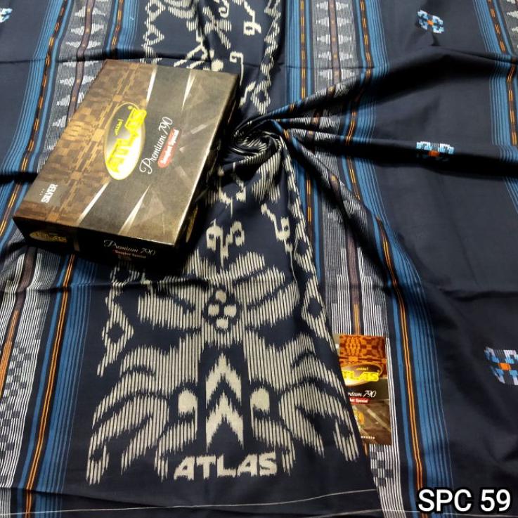 Menarik SARUNG ATLAS PREMIUM SONGKET SPECIAL 790 SILVER