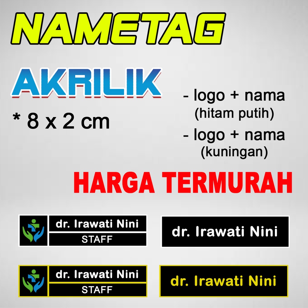 

NAME TAG | NAMA DADA MURAHH !!!
