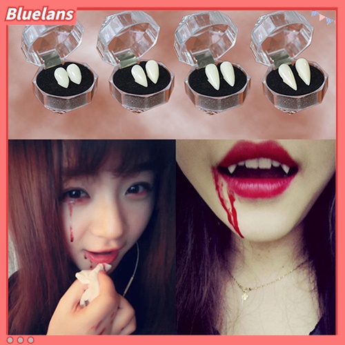 2pcs / Set Gigi Palsu Zombie Vampire Untuk Properti Pesta Halloween