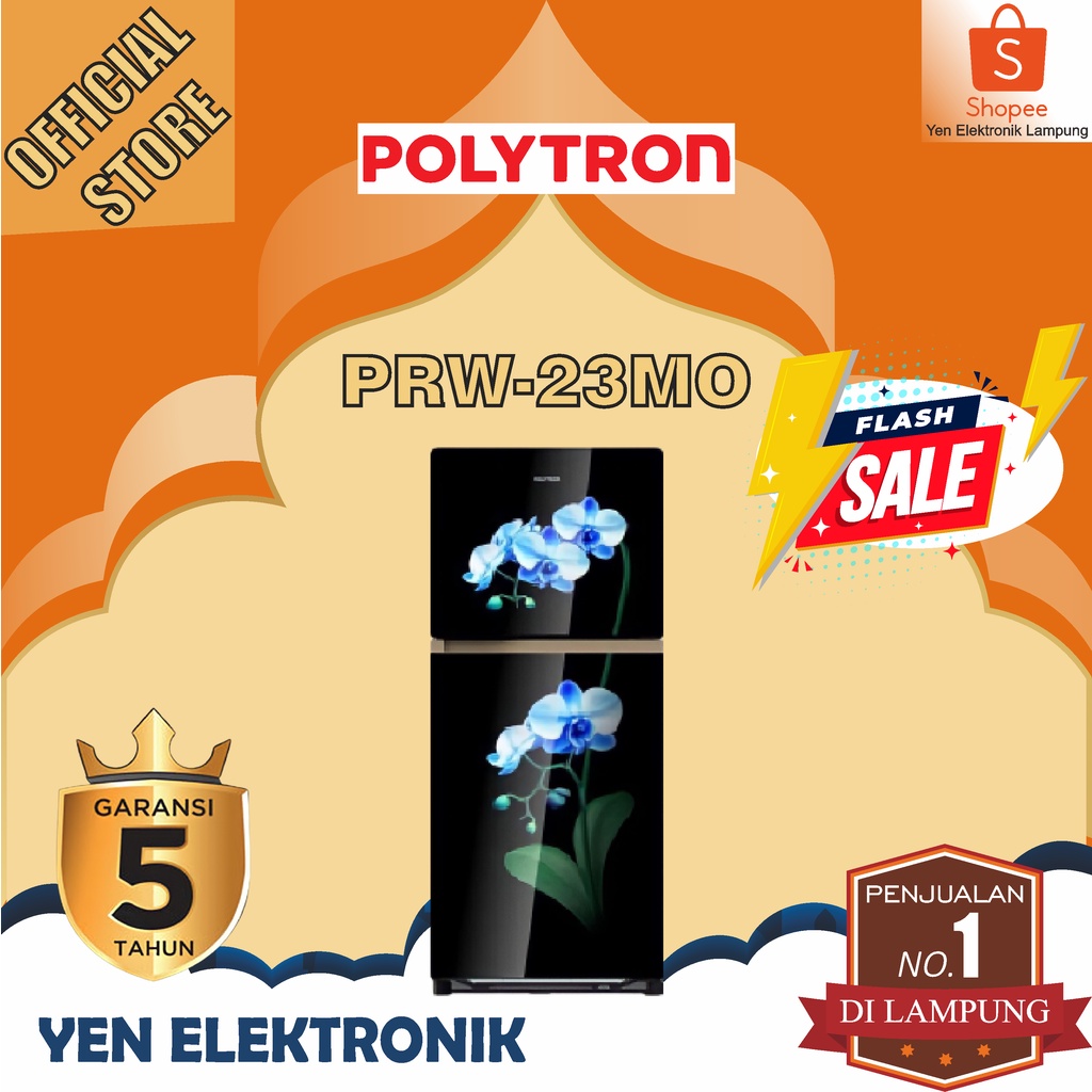 Jual Kulkas POLYTRON PRW 23MO / Kulkas 2 Pintu 220 Liter Garansi Resmi