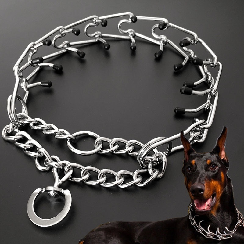 Kalung Choker Rantai Besi Rilis Cepat Tahan Lama Dengan Gesper Jepret Untuk Pelatihan Anjing