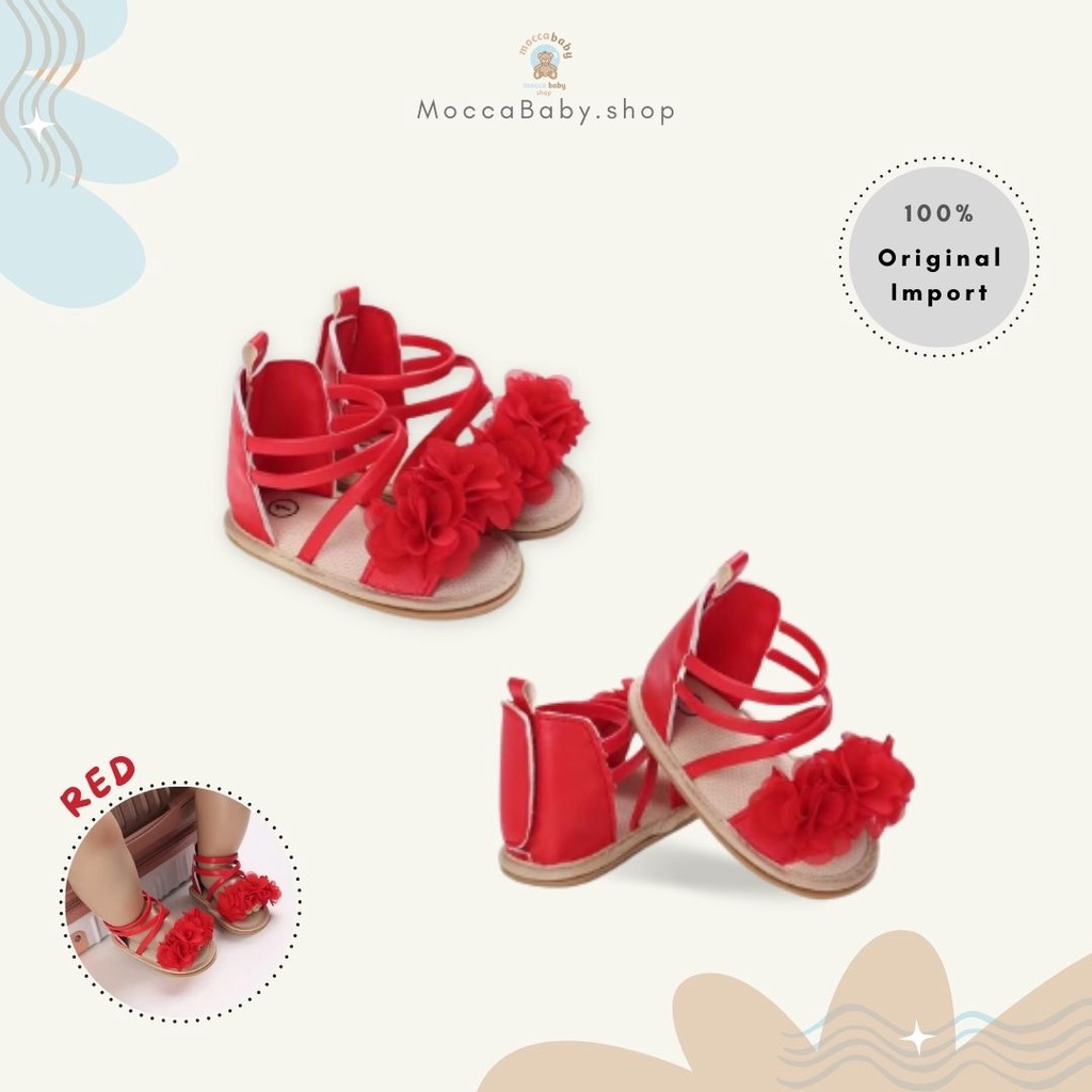 MBSS - PREWALKER Sepatu Anak Bayi Baby Shoes Sandal Casual Socks Anti Slip Bahan Import / VINNY RUFFLE