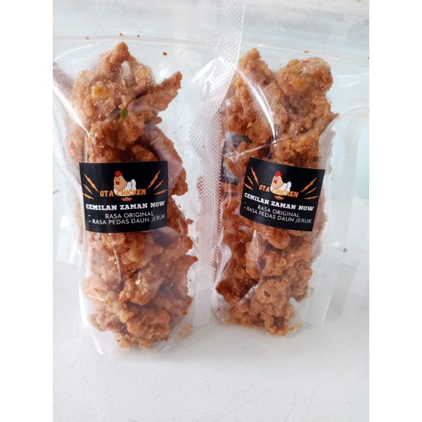 Jual Kulit Ayam Crispy 100 Gram Gta Chicken Shopee Indonesia