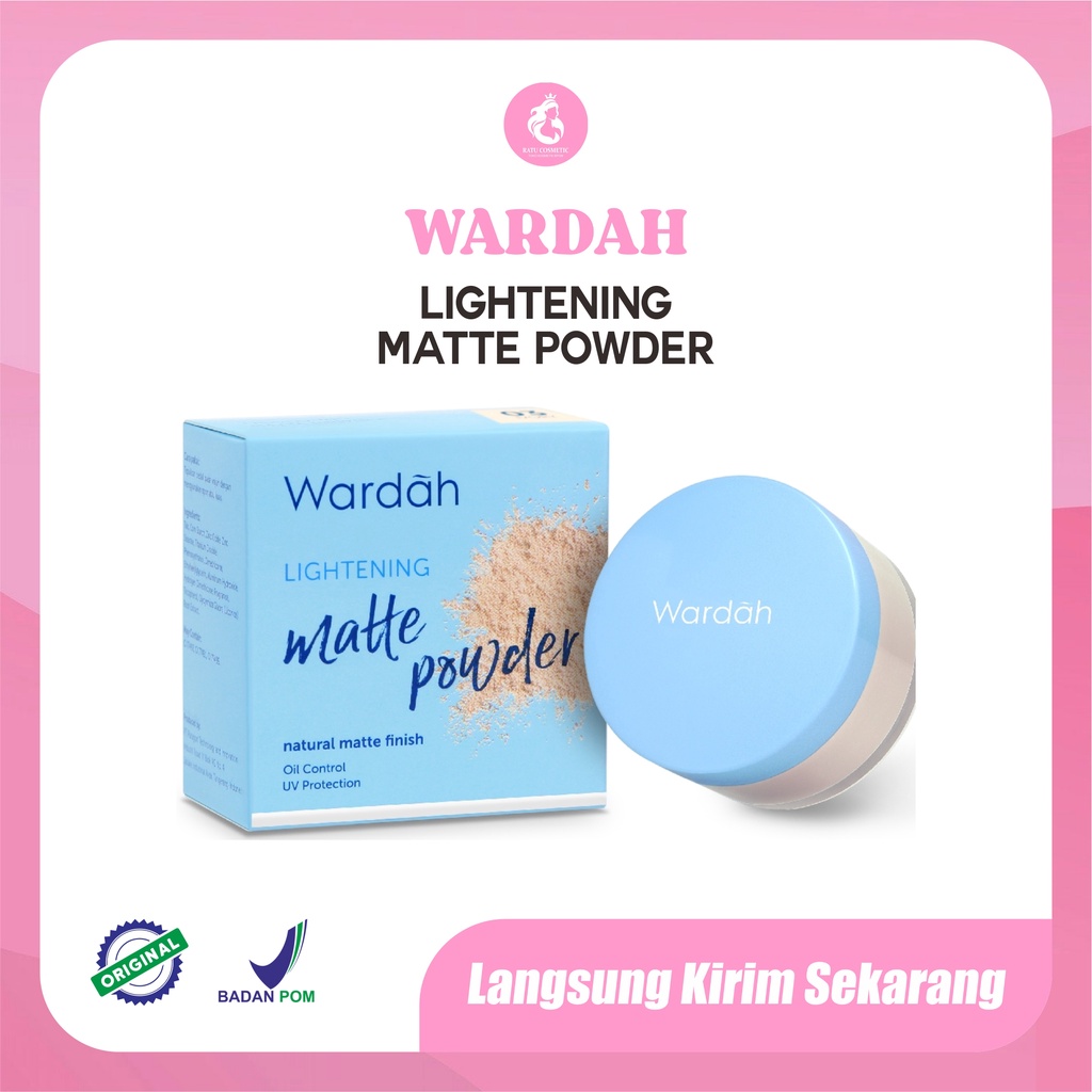 Wardah Lightening Matte Powder-Natural Matte Finish-20gr