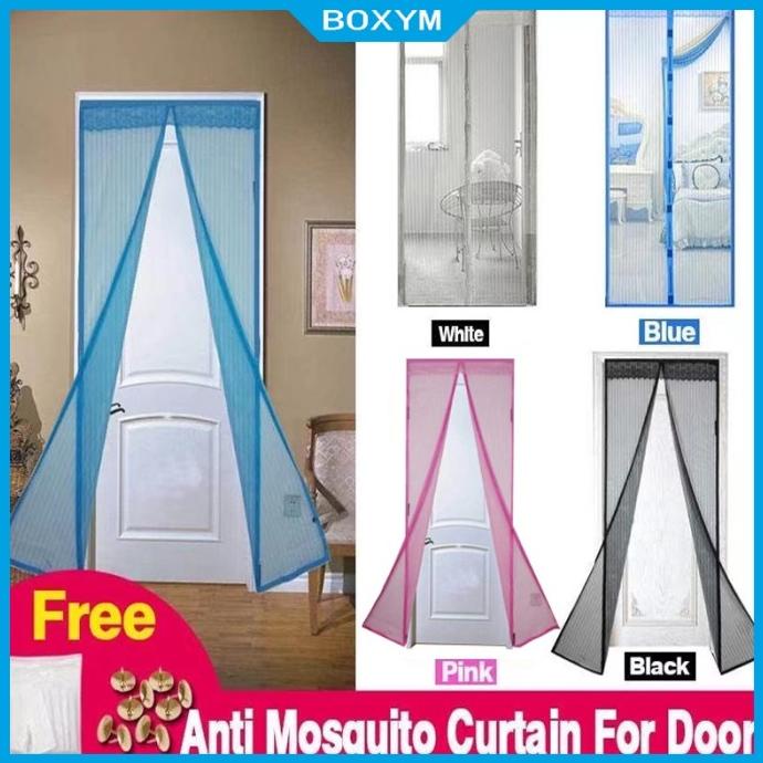 Tirai Pintu Magnet Kawat Nyamuk Magic Net Polos Tirai Anti Nyamuk