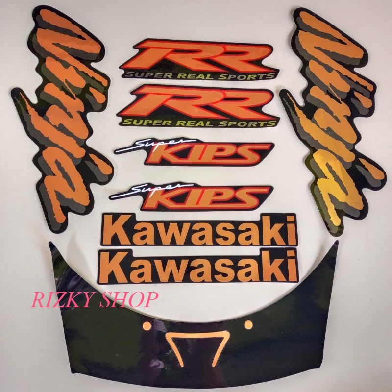 Stiker striping kawasaki ninja rr old 2007 2008 body hitam