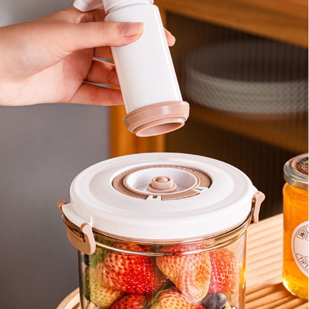 [Elegan] Wadah Vakum Makanan Reusable Tahan Lama Sealed Leak Proof Dengan Pompa Tangan Fresh-keeping Fresh-keeping Box