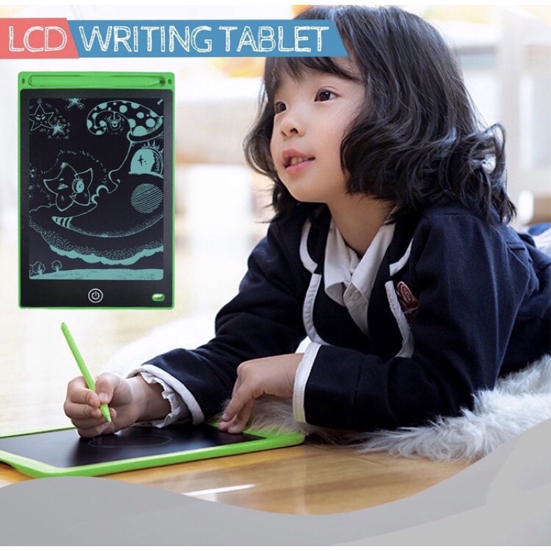 LCD Drawing Writing Tablet 8.5 Inch Mainan Papan Tulis Hapus Board Digital Pad Edukasi Pen Gambar