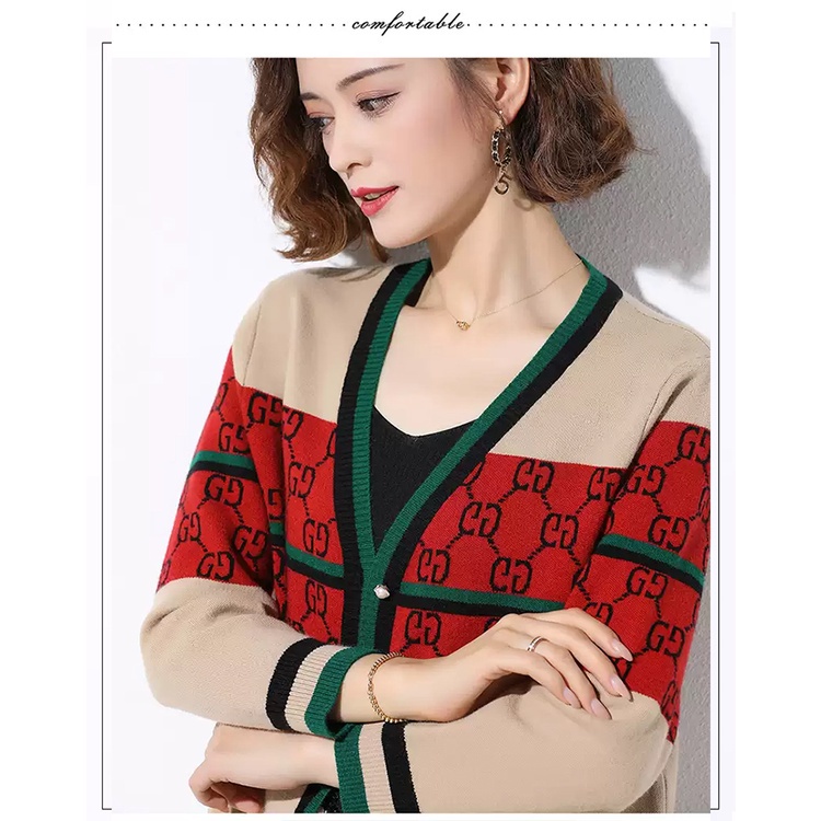 MANTEL ATAU SWEATER WANITA NECK-V PENDEK WANITA KARDINGAN RAJUTAN ATASAN BARU KOREA