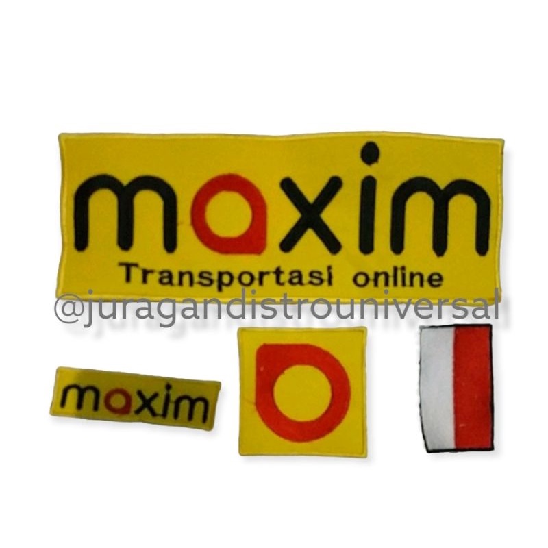 patch emblem bordiran logo maxim KUNING LOGO BORDIR#MAXIM # GOPATNER# GRAB # GOJEK# SHOPEE#