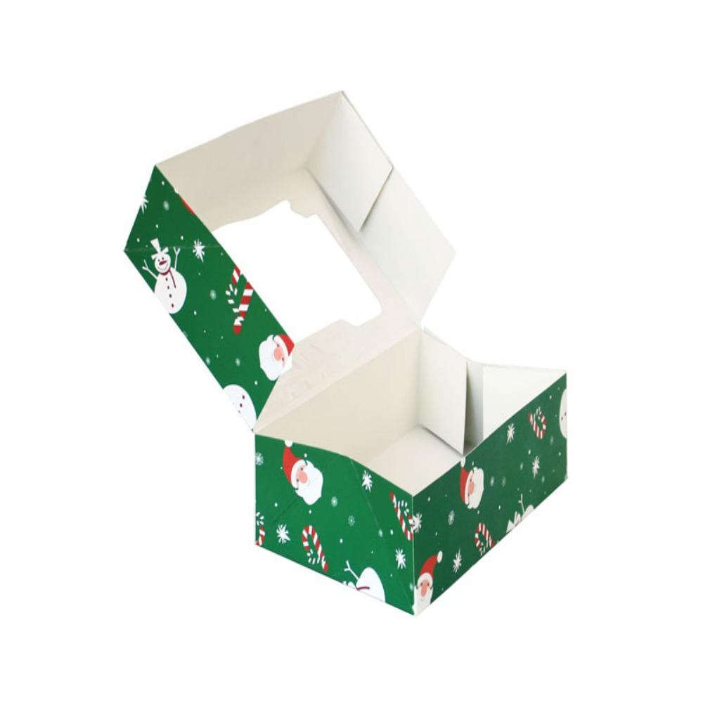 Solighter4 /8 /12PCS Kotak Hadiah Natal Aksesoris Rumah Jendela PVC Merry Christmas Candy Box