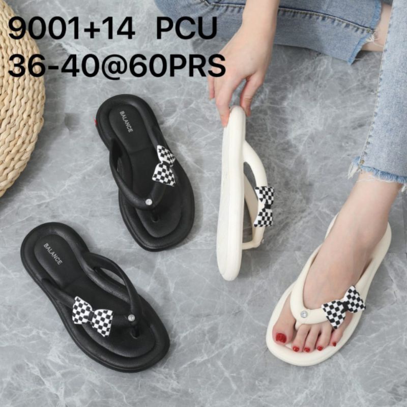 Sandal Jelly Wanita Import variasi Pita Catur Balance 9001+14