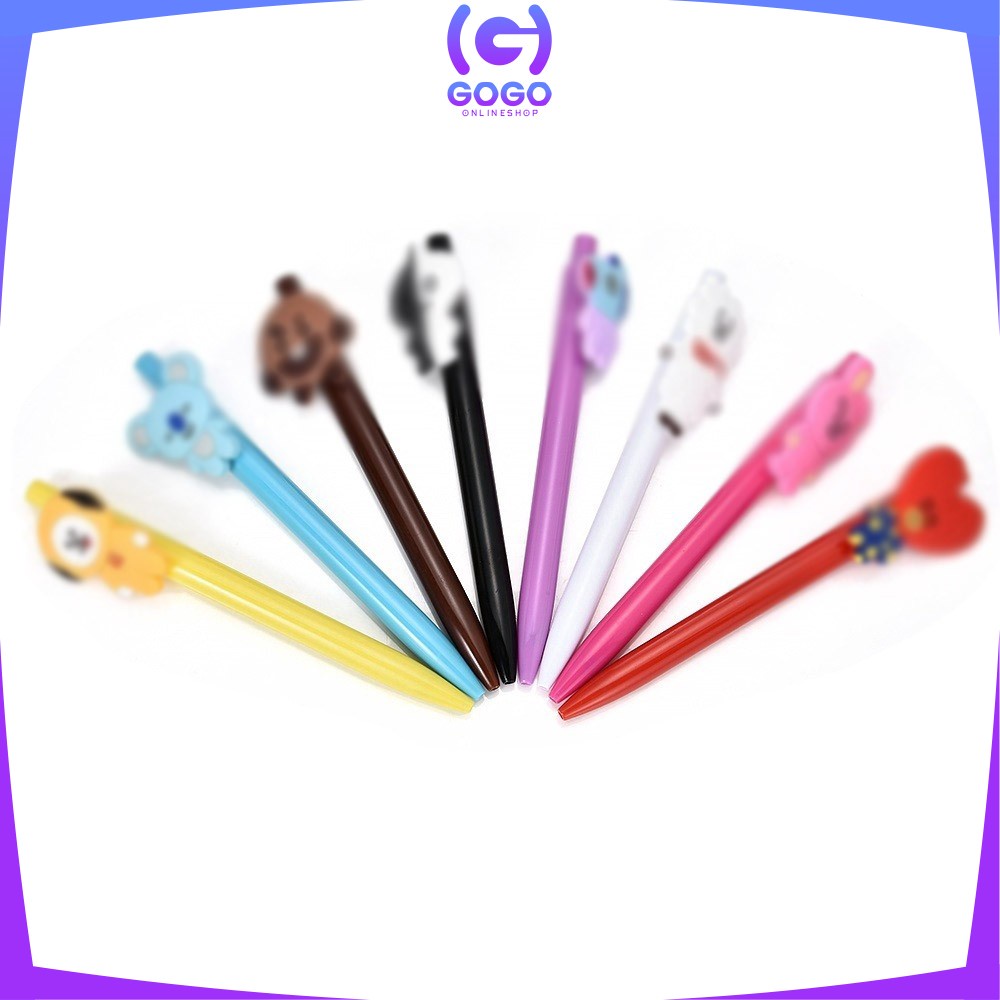 GOGO-A11 Pena Gel Pen Bangtanboy Pulpen Mekanik Karakter Alat Tulis Stationary