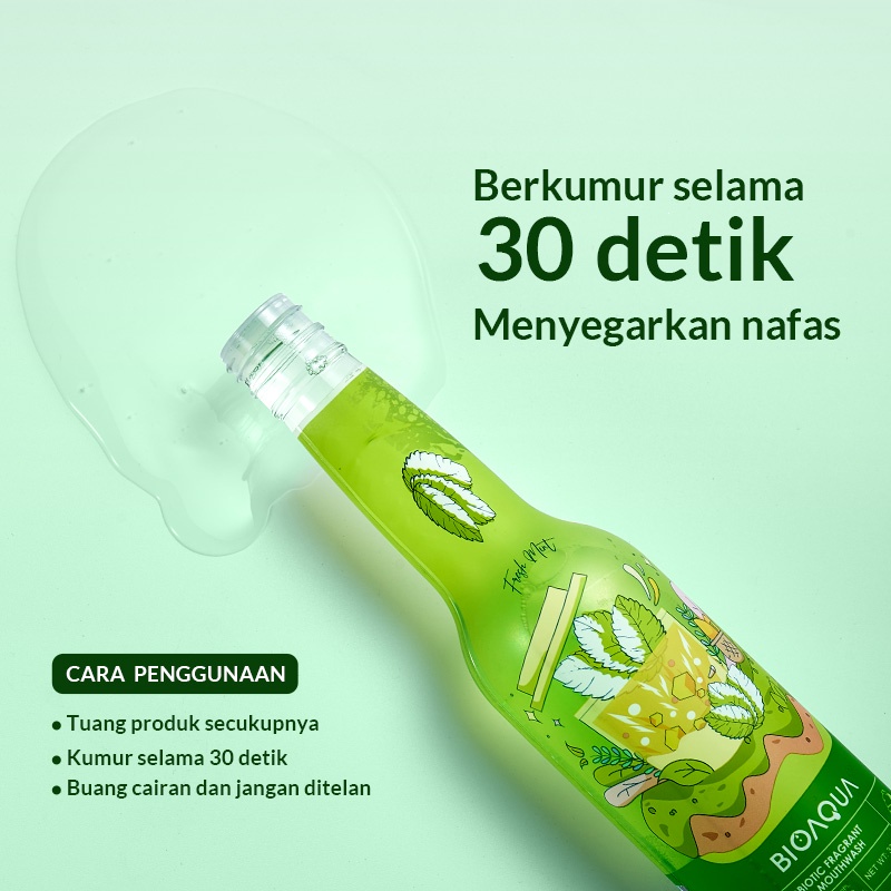 BISA COD BIOAQUA Mouthwash 330ml Obat Kumur Probiotic Fragrant Refreshing Nafas Segar Pemutih Gigi Obat Kumur Karang GigiRUMAH CANTIK 354