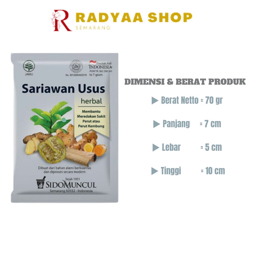 Sido Muncul Jamu Sariawan Usus 10's - Meredakan Sakit Perut Kembung