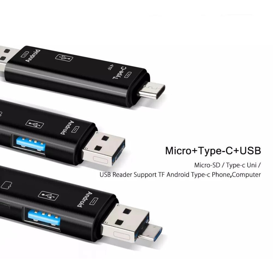 OTG USB 2IN1 MICRO USB / TYPE C CARD READER FUNCTION