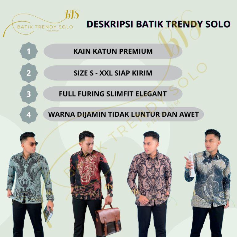 Hem  Kemeja Baju Batik Pria Cowok Laki Laki Slimfit Full Lapis Furing Lengan Panjang Lengan Pendek Original Asli Batik Jumanta Solo Laweyan Size S M L Xl XXL Bahan Katun Premium  978