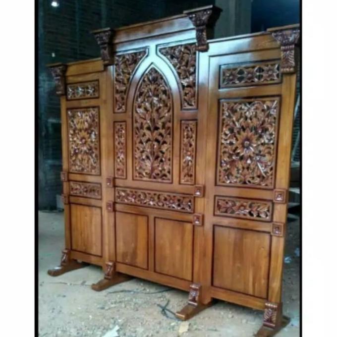 Promo Sketsel Penyekat Ruangan Gebyok Jati Ukir