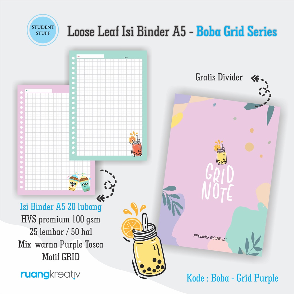 

Loose Leaf isi Binder Lucu Murah Estetik A5