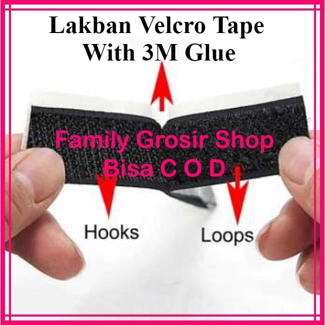 Lakban Velcro 20mm/30mm/50mmx1m Hook and Loop Magic Nylon Sticker, Velcro Double Tape