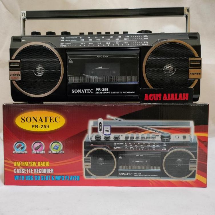 Best Seller ✅cod Radio kaset sonatec/radio am FM sw sonatec 259/radio jadul klasic fortable radio gm