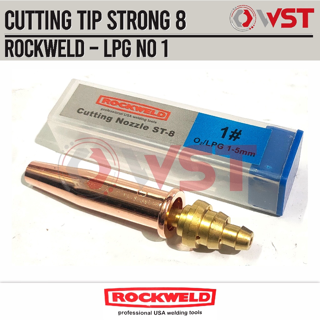 Cutting Tip LPG Strong 8 No 1 Rockweld / Strong-8 No1 / ST8 Nomor 1
