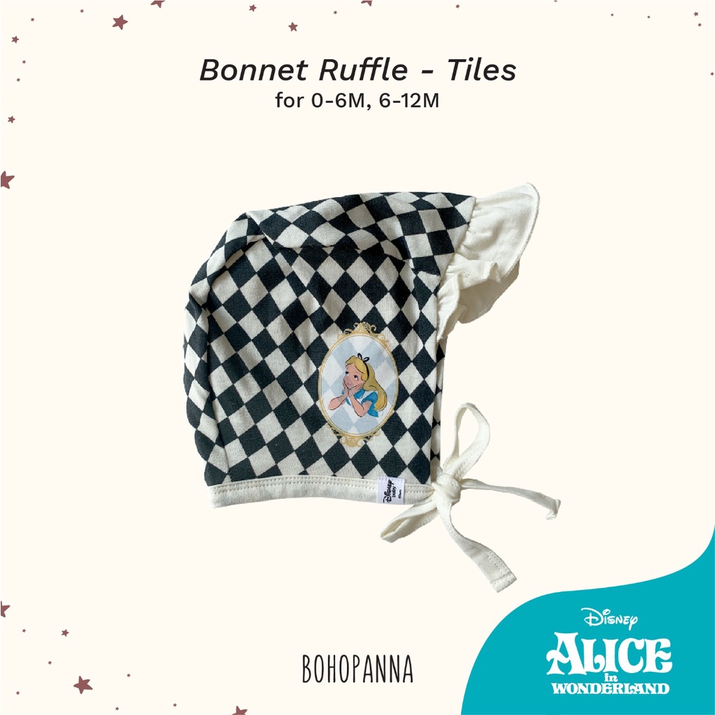 Topi Anak Bayi Perempuan Bonnet Ruffle Bohopanna