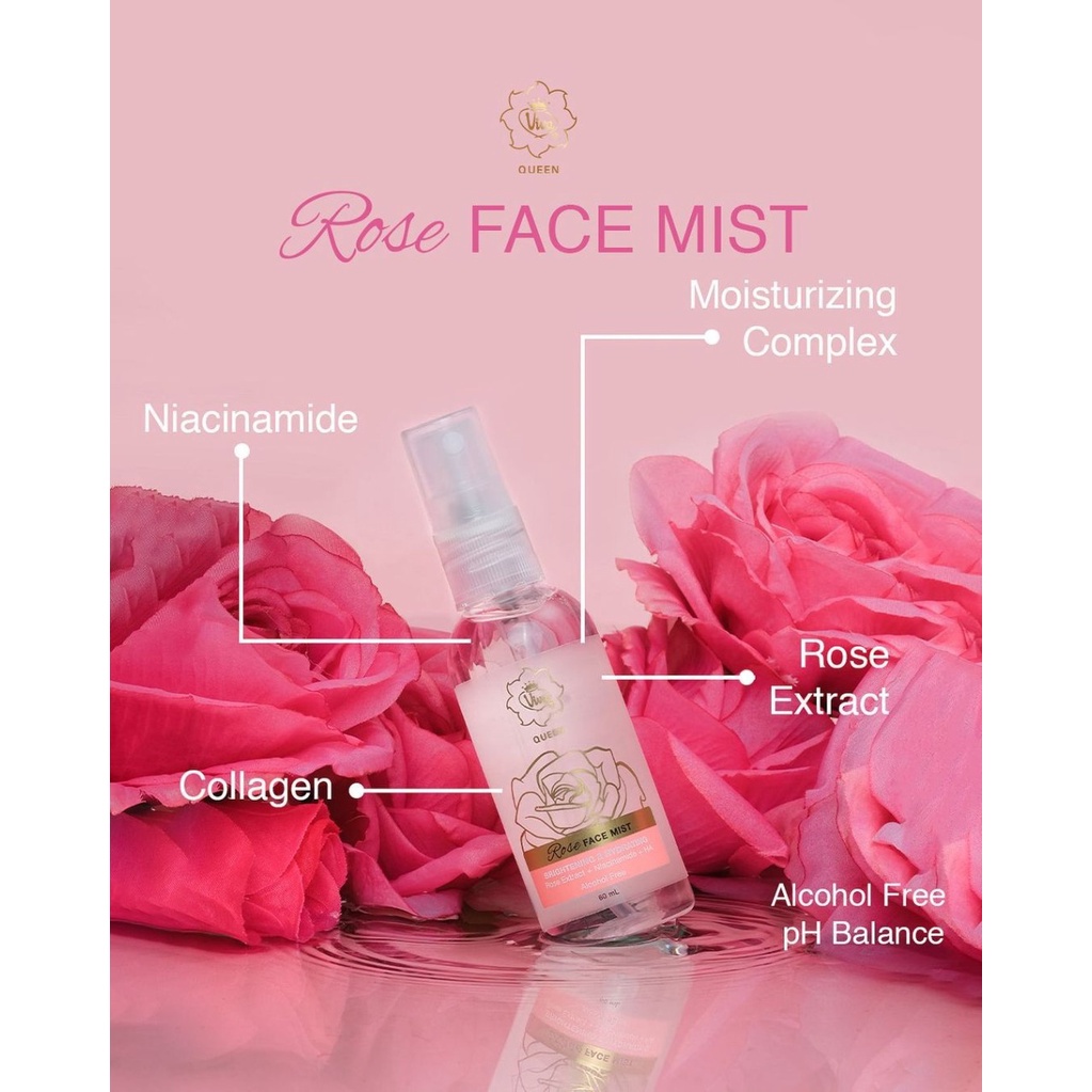 ✿ MADAME ✿VIVA QUEEN ROSE MICELLAR WATER FACE MIST - BRIGHTENING ROSE EXTRACT