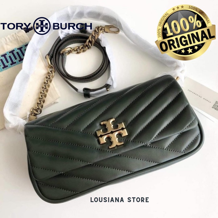 Tory Burch Kira Chevron Small Flap Shoulder Bag Sycamore Green