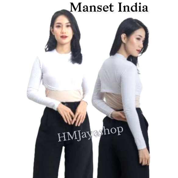 Manset India Croptop Lengan Panjang Bolero Setengah Badan