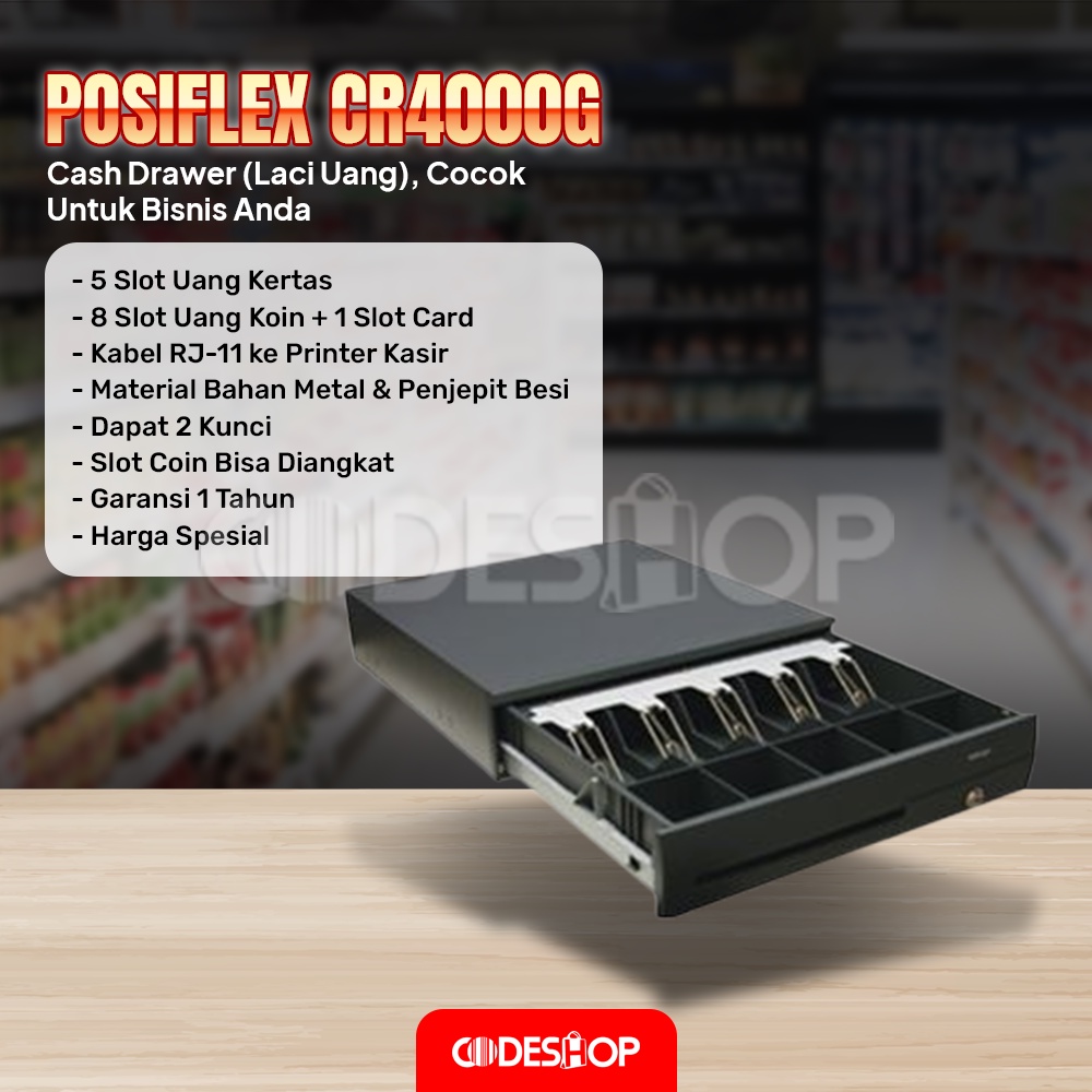 Paket Kasir Lengkap Komputer + iPOS 5 Pro + CD680 + TMU220B + CR40000g