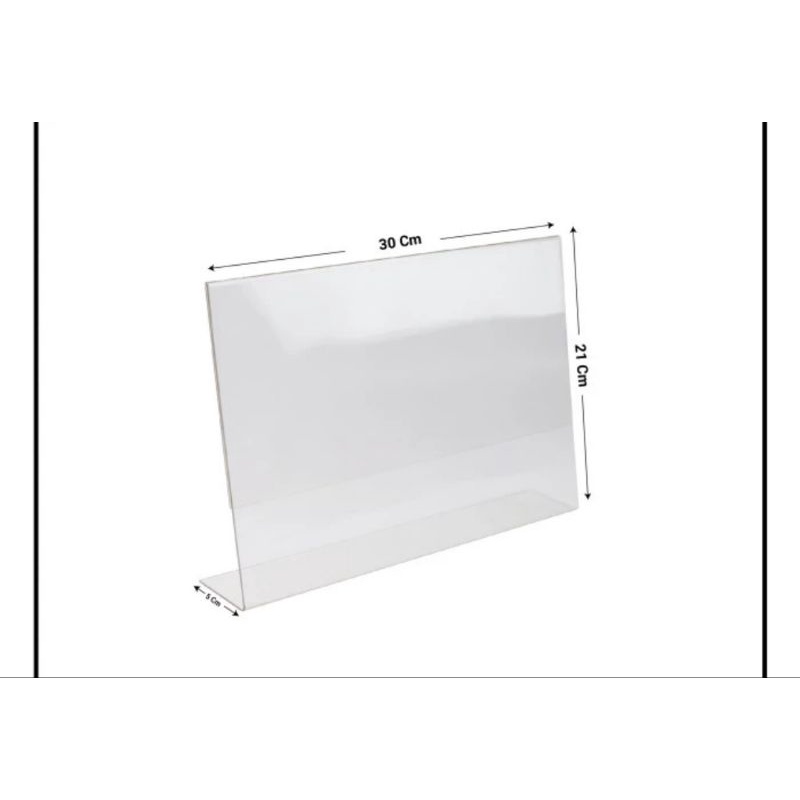 TEMPAT BROSUR / TENT HOLDER A4 / TENT CARD AKRILIK DISPLAY A4 MODEL L