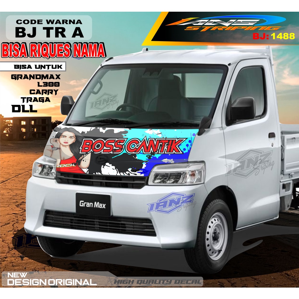 STICKER VARIASI KAP DEPAN MOBIL GRANMAX/ STIKER KABIN DEPAN MOBIL CARRY PICK UP / STICKER TERBARU L300