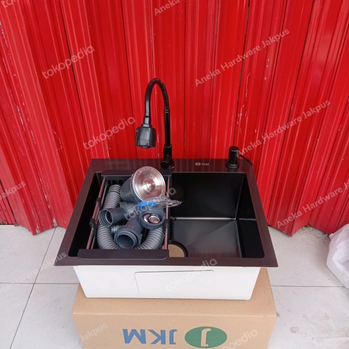 Kitchen Sink Original Jkm 5243 Black / Bak Cuci Piring 1 Lubang