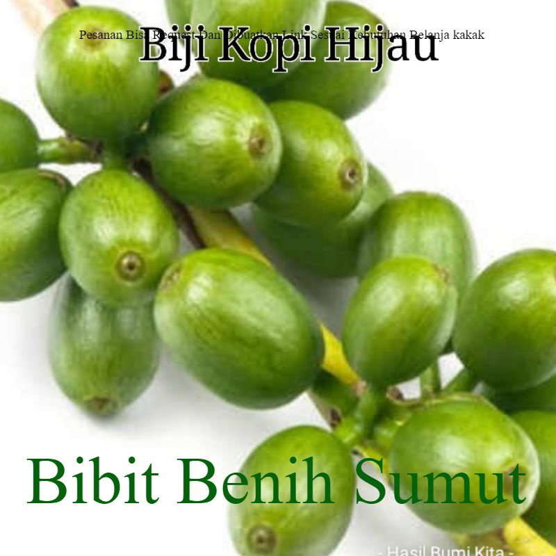 

Biji Kopi Hijau 200 gram Arabika Berry Cery Hijau Buah Kopi Pra Matang Herbal Bila ingin order banyak bisa kami buatkan link khusus ya kak