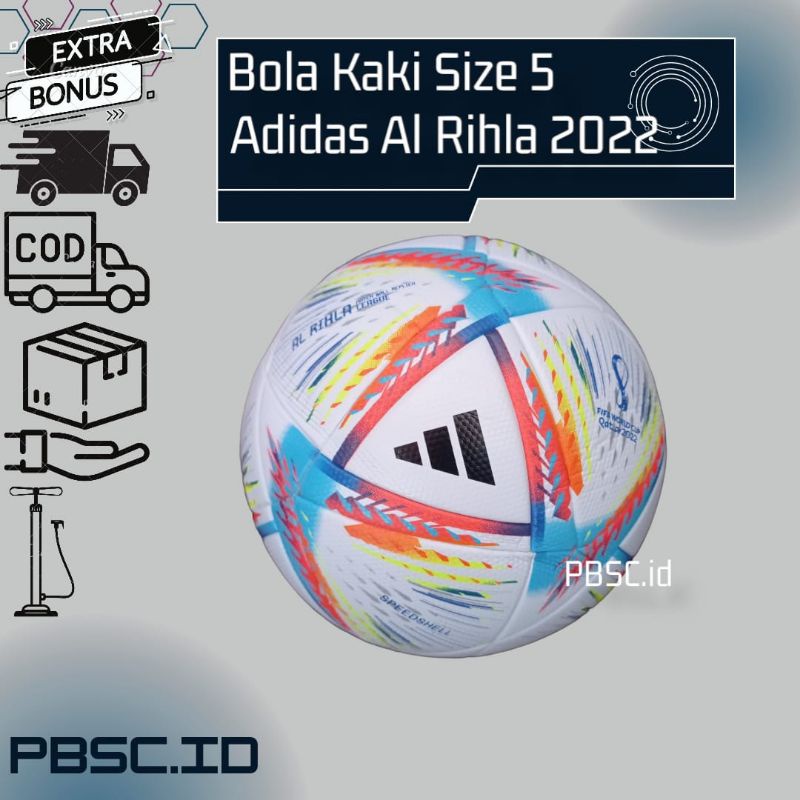 Jual Bola Sepak Original Size 5 Adidas Al Rihla Word Cup 2022 Qatar Bola Kaki Dewasa Shopee